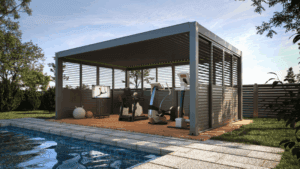 pergola next to pool