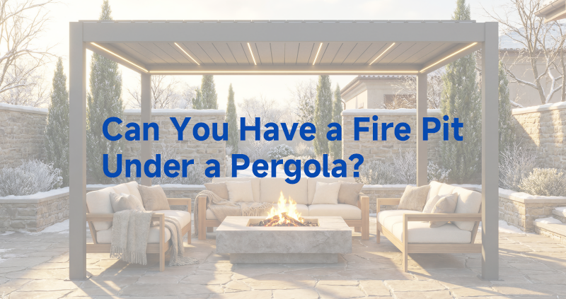 can you have a fire pit under a pergola