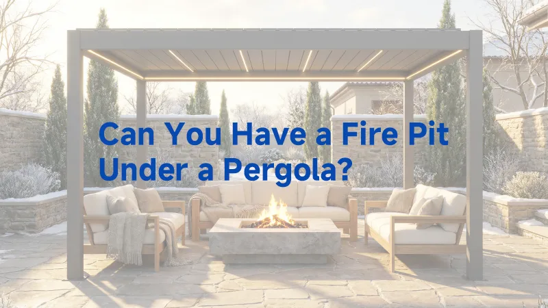 ¿Se puede tener una hoguera debajo de una pérgola?