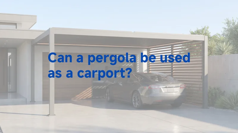 È possibile utilizzare una pergola come posto auto coperto?