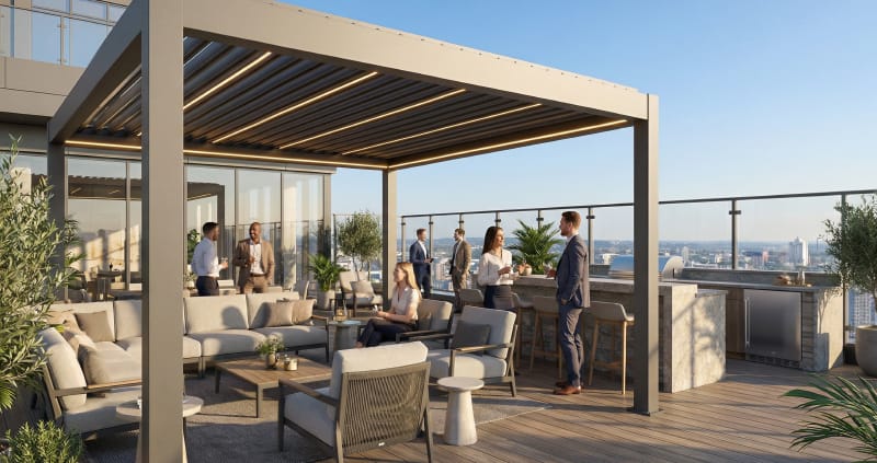 Commercial Rooftop Pergola