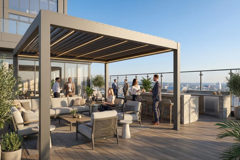 Commercial Rooftop Pergola