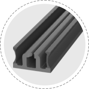 zipper guide rail