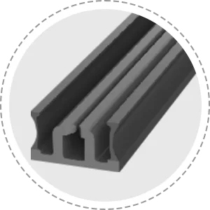 zipper guide rail