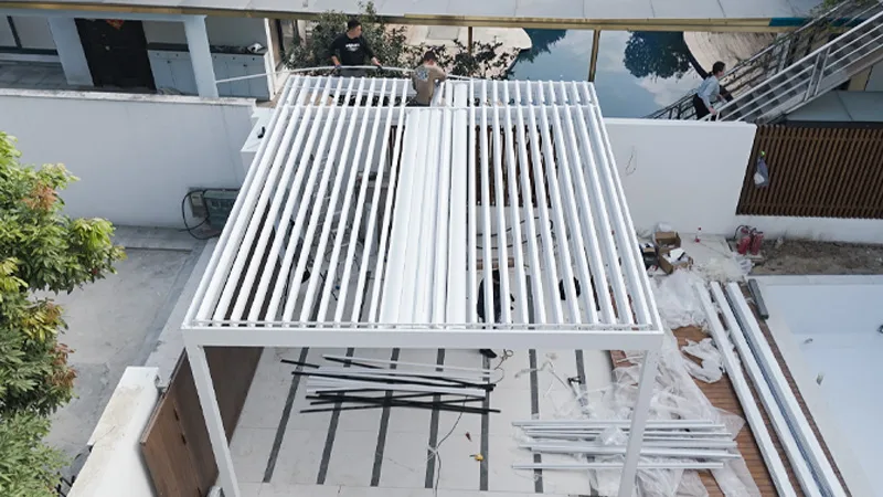 pergola installatie