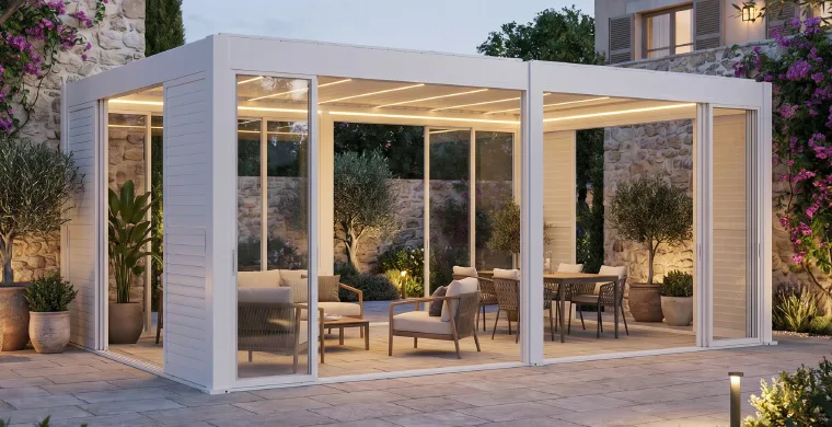 Boutique Vendégházak kültéri pergola alkalmazása