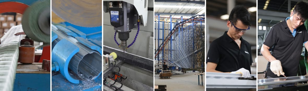 Panoramic in-house aluminum production line
