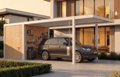 Villa carport pergola