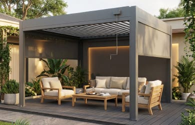 Villa patio pergola