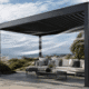 Wind-resistant aluminum pergola